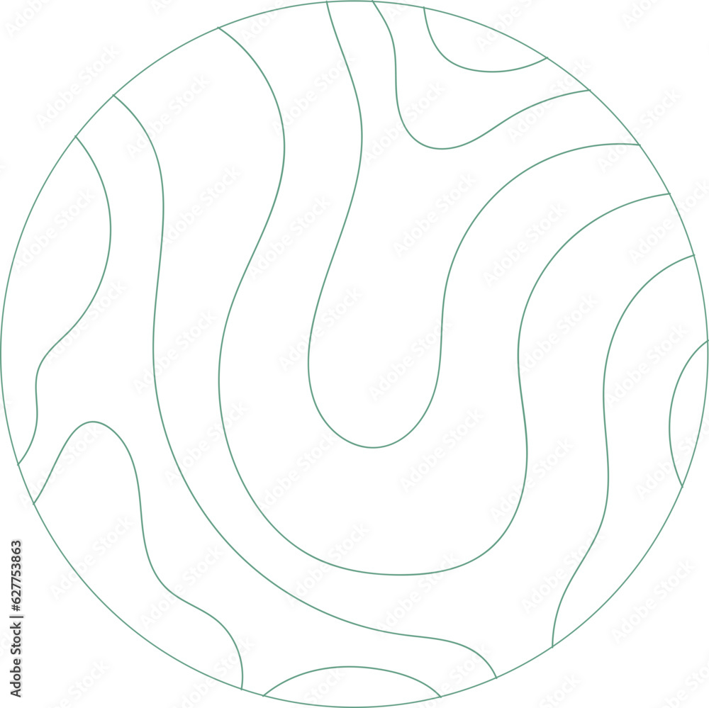 Geometric shape with doodle line art Geometric shape with doodle line art