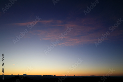Sunrise over Laguna Mountains in San Diego California