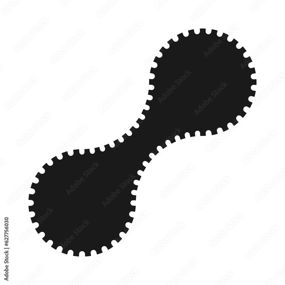 Perforated Edge Metaball Silhouette Shape Icon Perforated Edge Metaball Silhouette Shape Icon