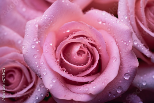 pink rose closeup “Generative AI”