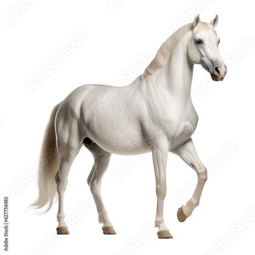 white horse isolated on white © Tidarat