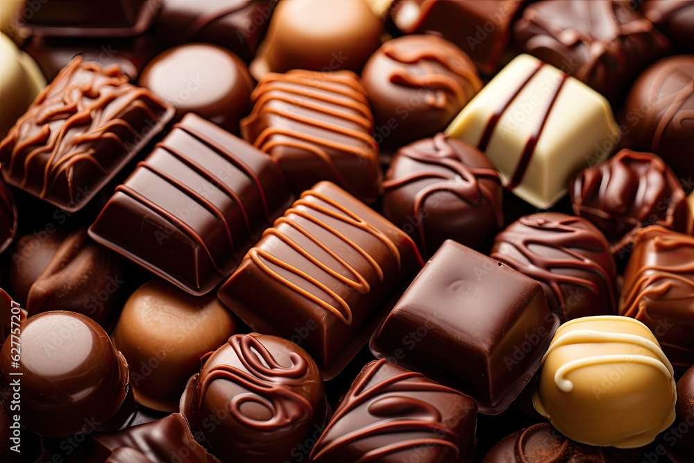 Fototapeta premium close up of chocolate candy