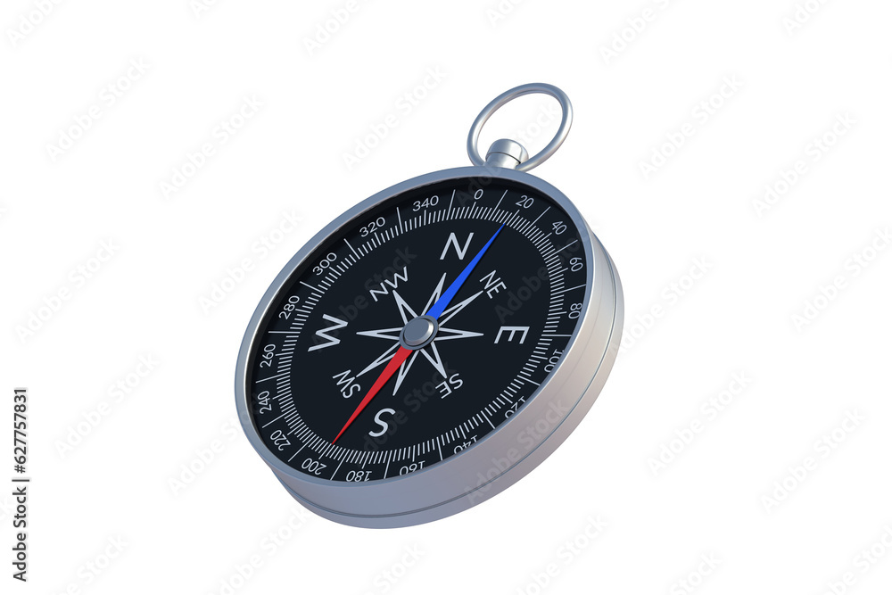 Compass isolated on white background. 3d rende Compass isolated on white background. 3d rende