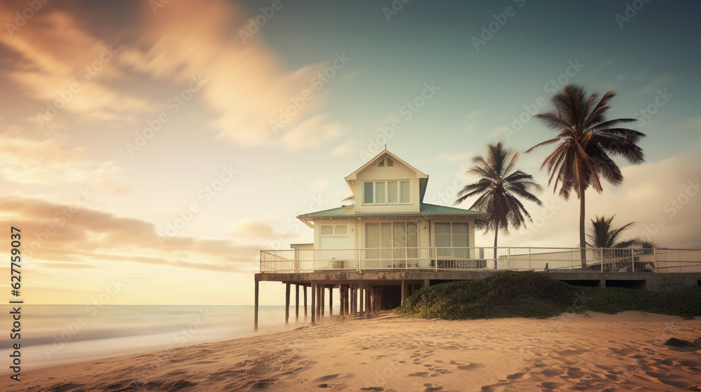Fototapeta premium plage, coucher de soleil, sable, californie,