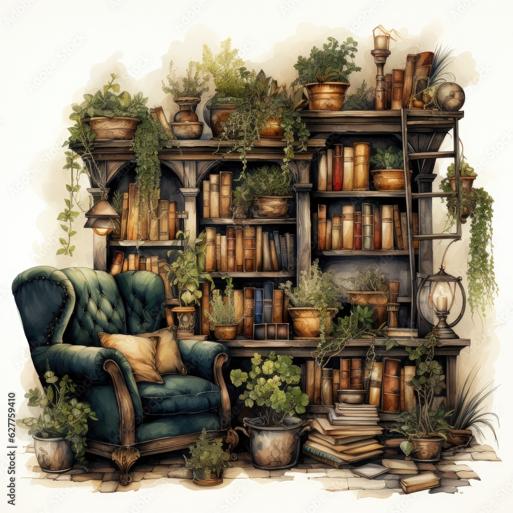Fototapeta premium Vintage Book Nook