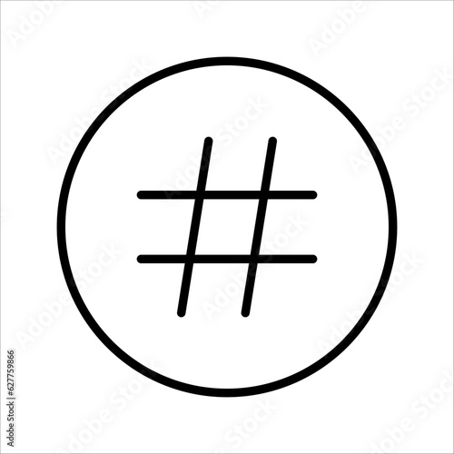 Hastag icon vector. Tag icon symbol illustration on white background