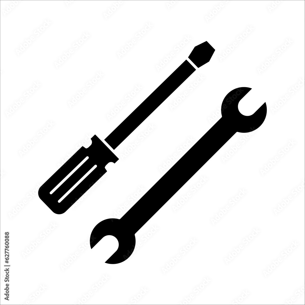 Repair icon vector, Tool icon symbol isolated, on white background, eps 10. Repair icon vector, Tool icon symbol isolated, on white background, eps 10.
