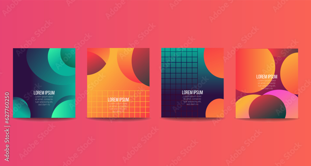  Plantillas creativas de arte universal con elementos abstractos. Para afiches, tarjetas de felicitación y de negocios, invitación, pancarta, folleto, encabezado de correo electrónico, publicidad.