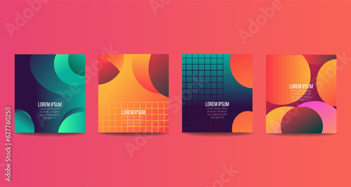  Plantillas creativas de arte universal con elementos abstractos. Para afiches, tarjetas de felicitación y de negocios, invitación, pancarta, folleto, encabezado de correo electrónico, publicidad.