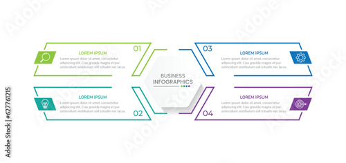 Vector infographic design template with 4 options or steps