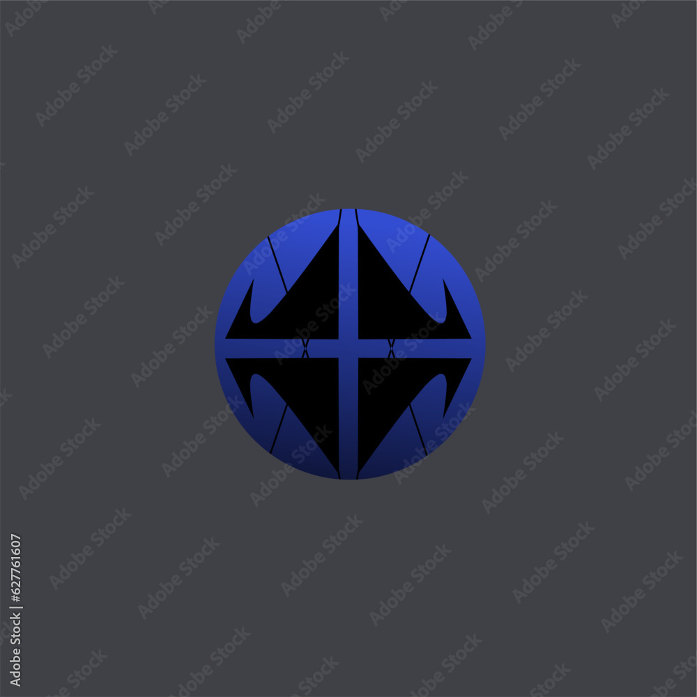 Blue ball-shaped illustration icon vector illustration with geometric lines inside Blue ball-shaped illustration icon vector illustration with geometric lines inside