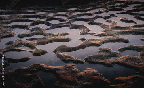 Tidepools at Sunset on La Jolla Beach California
