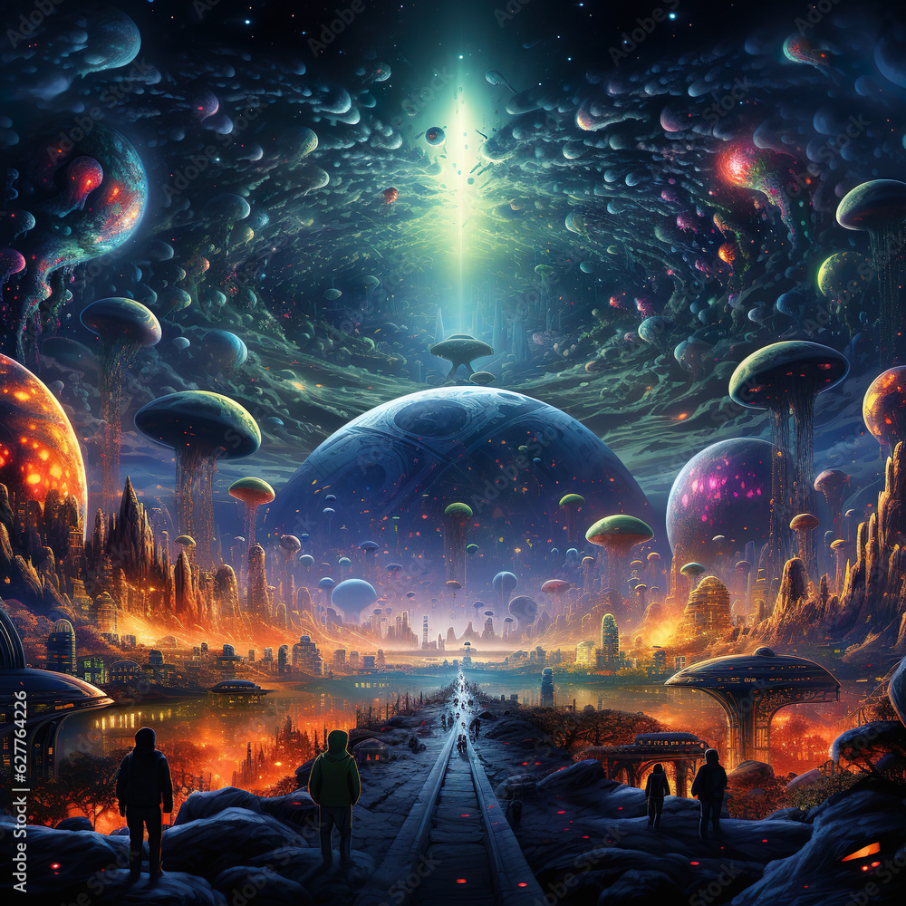 An scifi astronaut exploring a new faraway distant mistery worlds in other galaxies An scifi astronaut exploring a new faraway distant mistery worlds in other galaxies