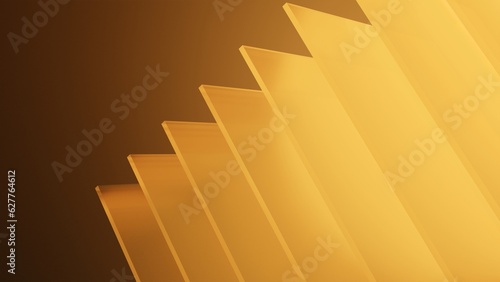 3d render yellow frosted glass square pattern background. photo