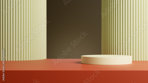 Minimal abstract geometric podium background for product presentation. 3d rendering illustration.