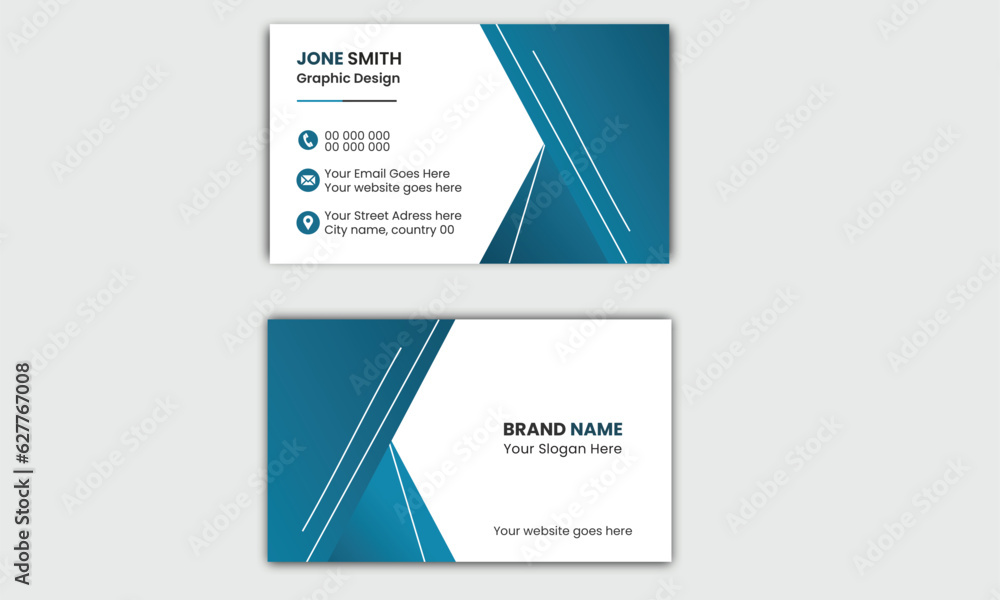 business card template, Creative and modern business card template, Modern and minimalist  business card layout