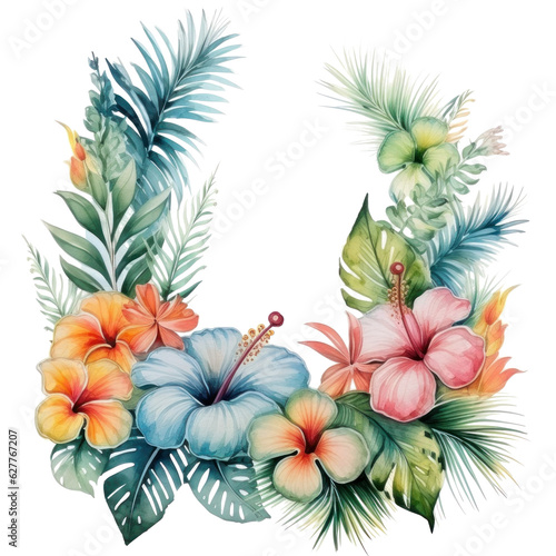 Tropical natural frame isolated