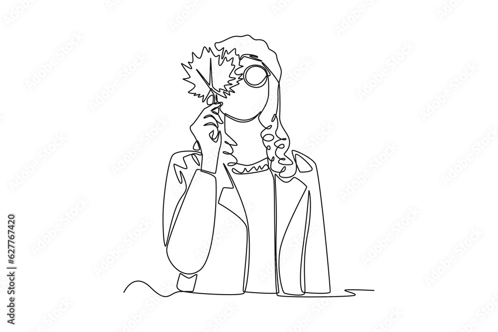Continuous one line drawing of autumn concept. Doodle vector illustration in simple linear style. Continuous one line drawing of autumn concept. Doodle vector illustration in simple linear style.