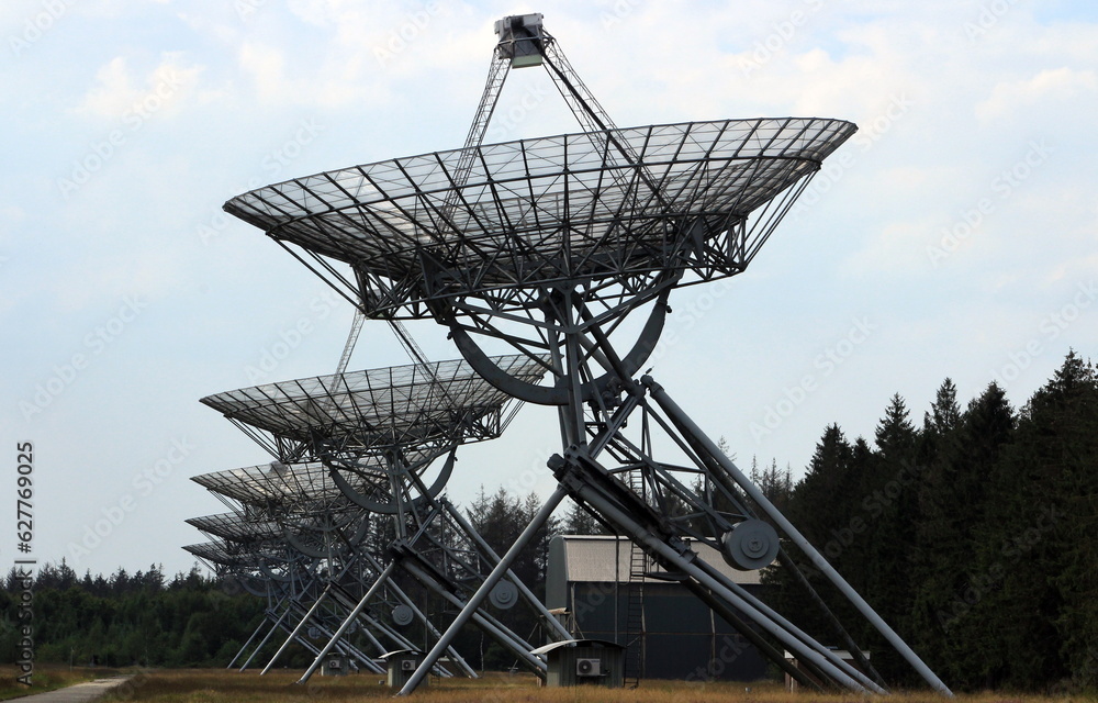 Radioteleskope in Westerbork.Niederlande.Provinz Drenthe
