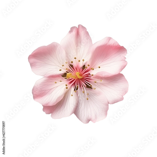 sakura flower isolated on transparent background, Generative AI