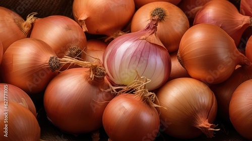 fresh onion wallpaper photo. generative ai photo