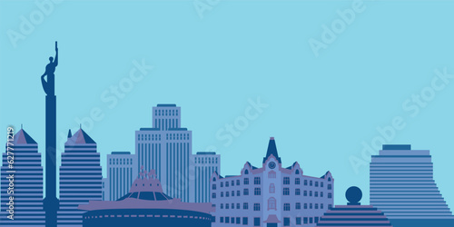 city skyline in the city