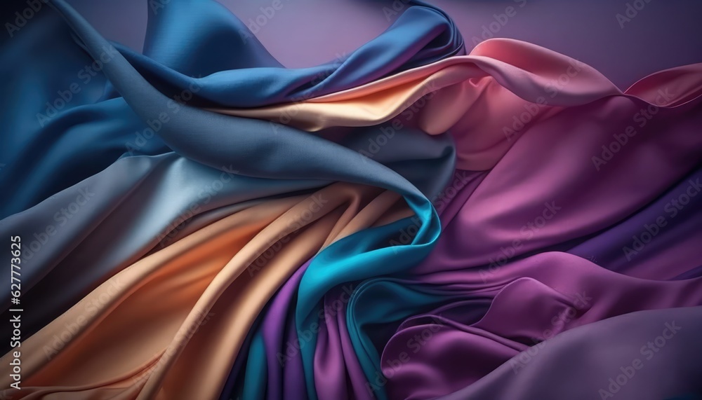 bright and soft colorful stain texture background a curtain or drapery generative ai