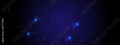 A beautiful Abstract digital technology background with network connection lines © JALAL UDDIN