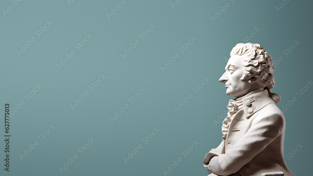 Musician Composer Beethoven Statue , Modern Renaissance Minimalist Concept Render Musician Composer Beethoven Statue , Modern Renaissance Minimalist Concept Render