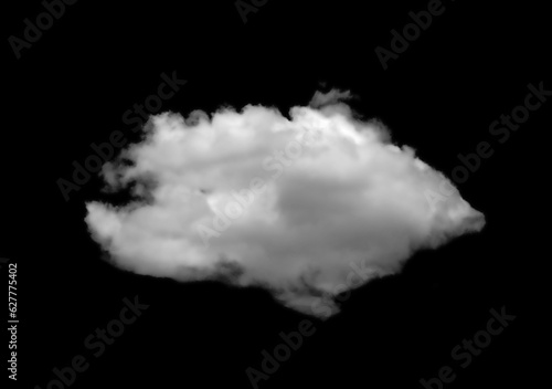 White clouds isolated on black background Clouds set on black 