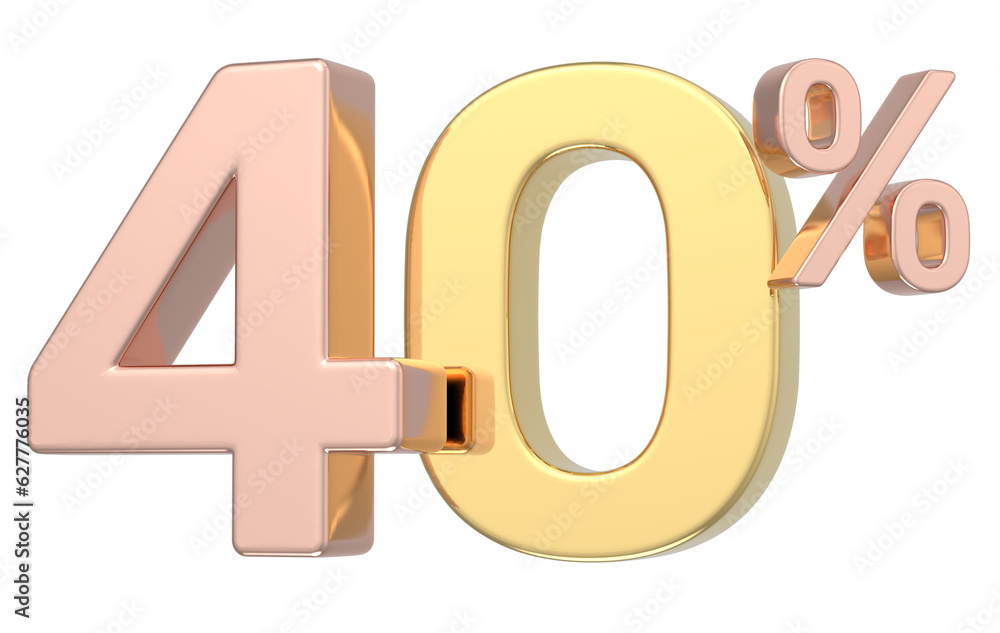 Number Gold 3D Render Number Gold 3D Render