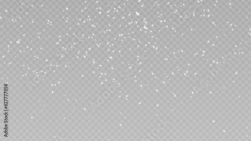 Realistic vector falling snowflakes background for Christmas banner of winter collection decoration isolated on transparent. Stock vector
