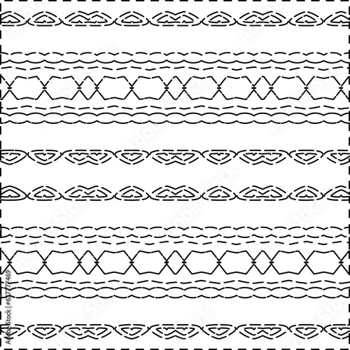 Dashes lines. Grunge texture. Black and white pattern. Abstract background for web page, textures, card, poster, fabric, textile.