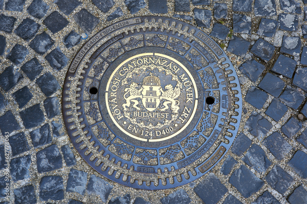  Sewer hatch in Budapest, Hungary