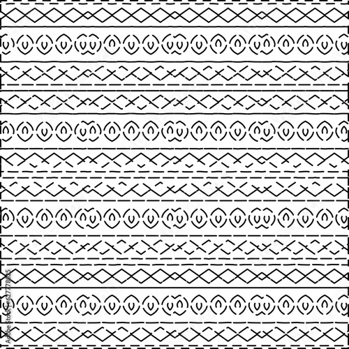Dashes lines. Grunge texture. Black and white pattern. Abstract background for web page, textures, card, poster, fabric, textile.