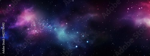 Abstract bright space astronomy background, bright nebula and a cluster of stars, Generative AI