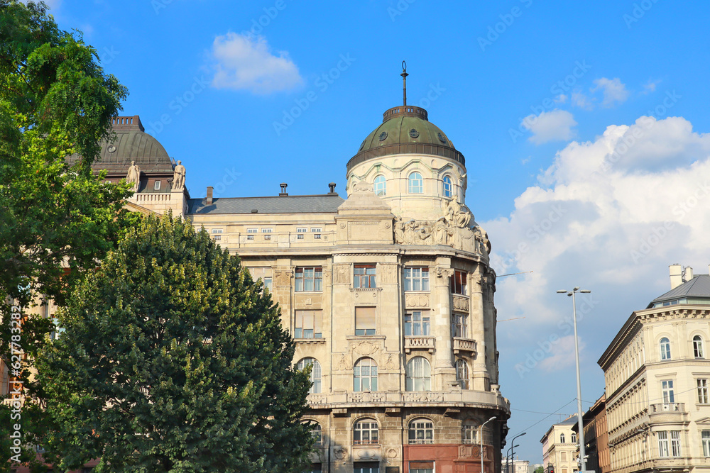 Historical vintage house in downtown of Budapest, Hungary