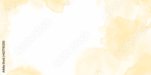 Abstract Yellow Watercolor Texture Background