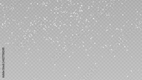 Realistic vector falling snowflakes background for Christmas banner of winter collection decoration isolated on transparent. Stock vector