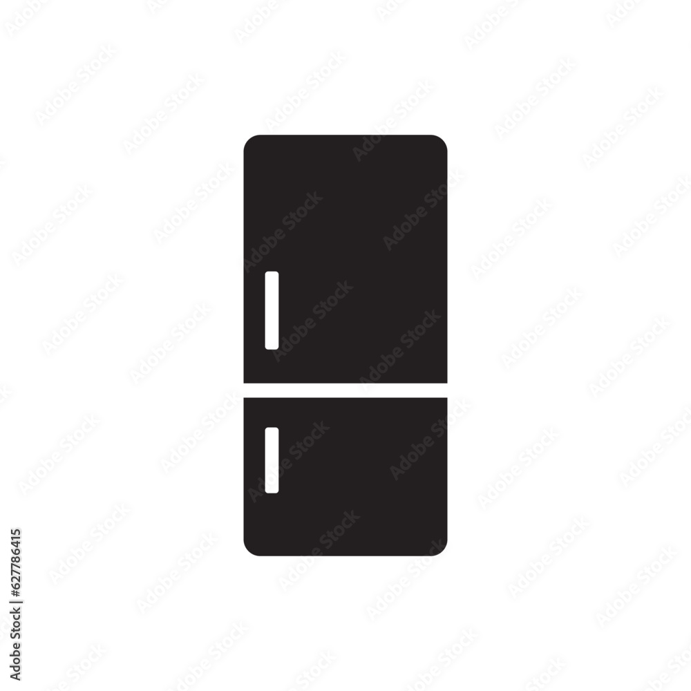 Refrigerator icon on white background Refrigerator icon on white background