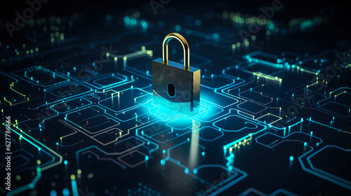 Data protection Cyber Security Privacy Business concept. Digital illustration generative AI.
