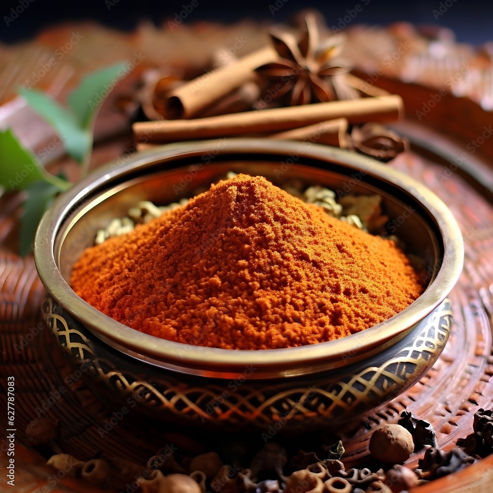 Spice blend called Moroccan Marvel made of grounded cumin, cinnamon
