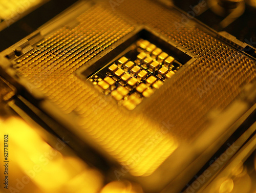 Valokuva microprocessor socket, pentium I7, socket 1151