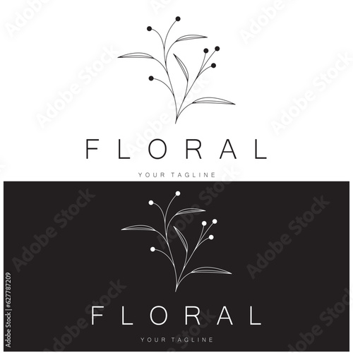 Elegant floral and leaf frame. Delicate botanical vector illustration for labels, spas, corporate identity, and wedding invitations