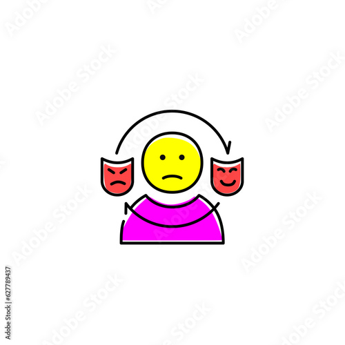 mood swings line color icon
