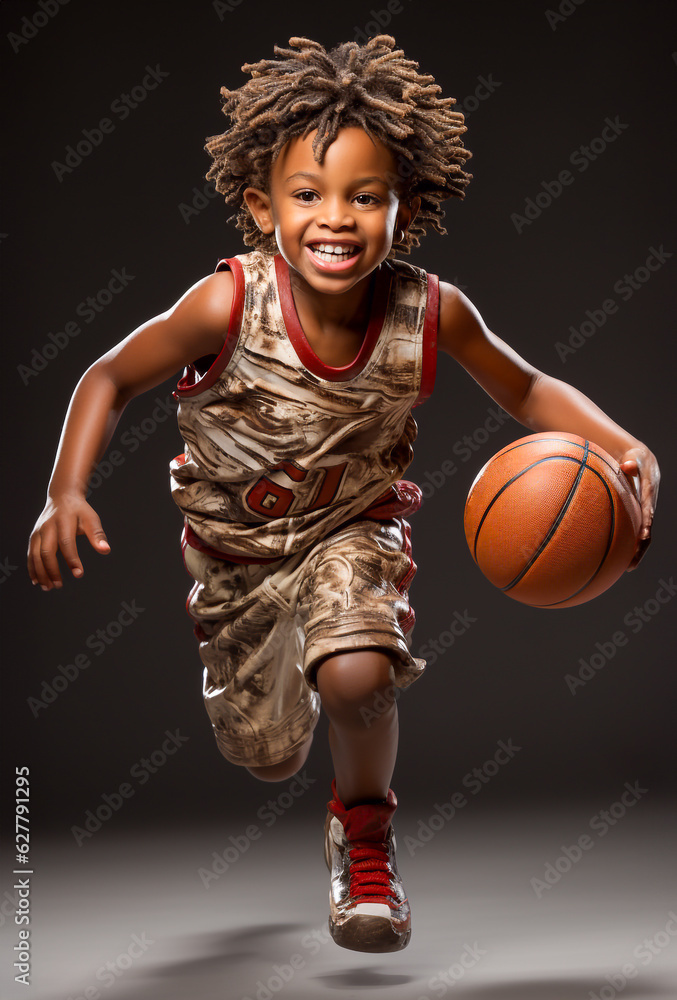 A little smiling baby playing basketball A little smiling baby playing basketball