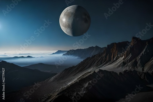 moon over the mountain