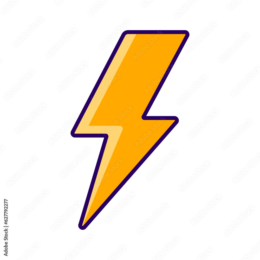Lightning bolt icon vector on trendy design Lightning bolt icon vector on trendy design