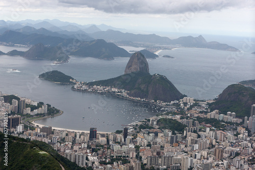 Rio de Janeiro Sugarloaf mountain on a cloudy spring day