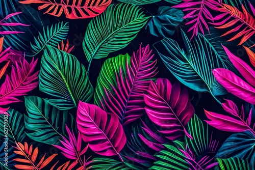 seamless pattern with leaves